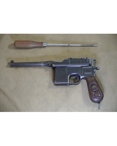 Halbautomatische Pistole, Mauser Mod. C96 Rote Neun,  Kal. 9mm Luger.