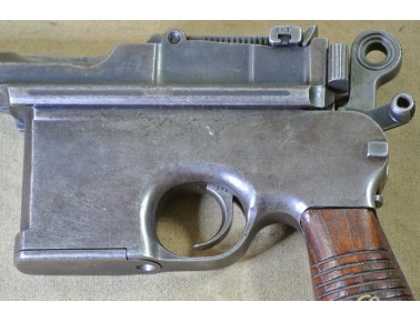 Halbautomatische Pistole, Taku Naval Dockyard Mod. C96 Flatside,  Kal. 7,63 mm Mauser.