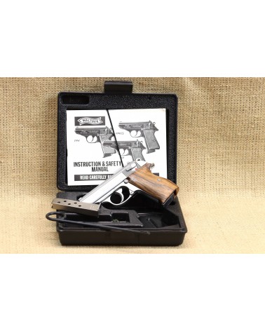 Halbautomatische Pistole, Interarms (Walther) PPK Stainless, Kal. 9mm Browning kurz