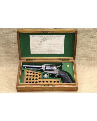Revolver, Colt 1873, Kal. .41 Colt, 4 3/4 Zoll, mit Waffenkasten und Matrizensatz. - Bild 2