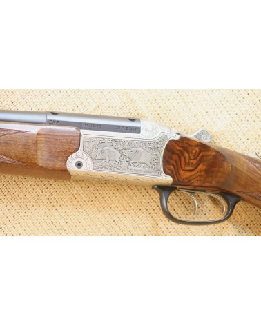 Bockbüchsflinte, Blaser B 95 Luxus, Kal. .30R Blaser - 16/70, Handspanner - Bild 6