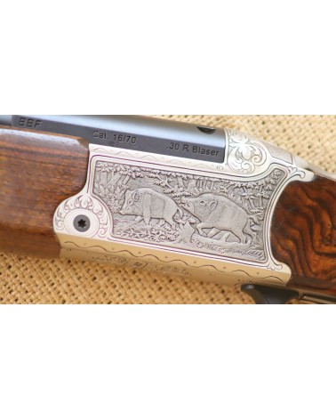 Bockbüchsflinte, Blaser B 95 Luxus, Kal. .30R Blaser - 16/70, Handspanner - Bild 8