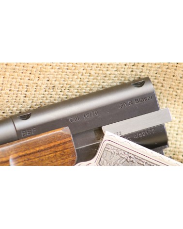 Bockbüchsflinte, Blaser B 95 Luxus, Kal. .30R Blaser - 16/70, Handspanner - Bild 24