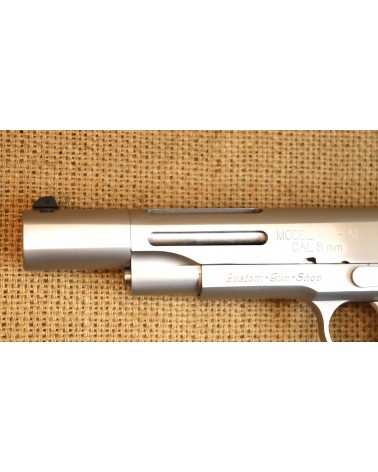 Halbautomatische Pistole, Springfield Mod. 1911-A1, 6 Zoll Briley-Lauf, Kal. 9mm Luger. - Bild 7