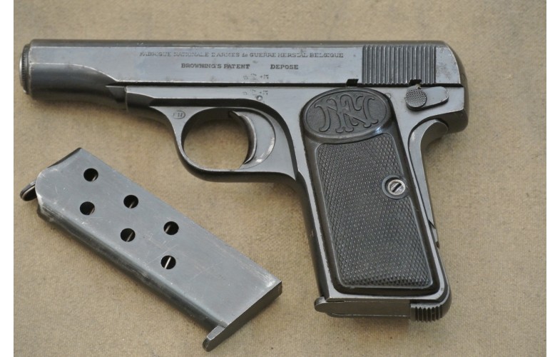 Halbautomatische Pistole, FN 1910, Kal. 7,65 mm.