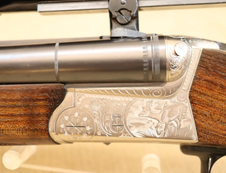 Krieghoff Trumpf Drilling, Kal. 16/70 - 7x65R - .22Hornet Einstecklauf