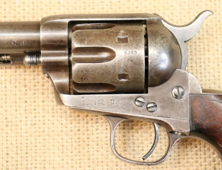 " VERKAUFT " Colt Mod. 1873, Kal. .45 Colt, US Cavalry Model, D.F.C., New Jersey State Issue