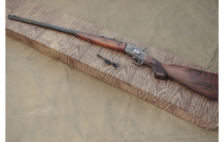 Pedersoli Rolling Block Greedmore, Kal. .45-70, mit Diopter in orig. Verpackung.