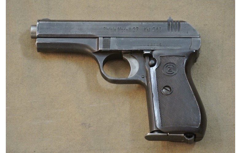 Halbautomatische Pistole, Brünner M 27, Kal. 7,65 mm Browning.